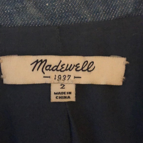 Madewell denim linen blazer - Picture 2 of 5